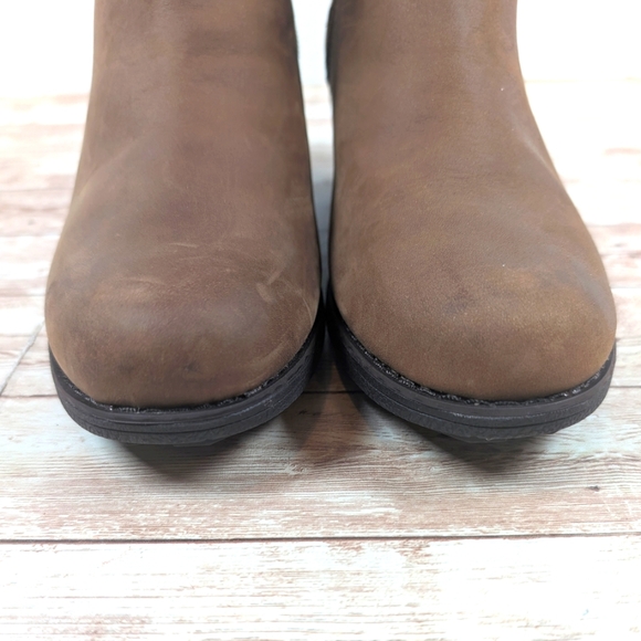 Merrell Leather Waterproof Ankle Booties Leather Brown / Tan Women's Size 8 - Picture 3 of 16